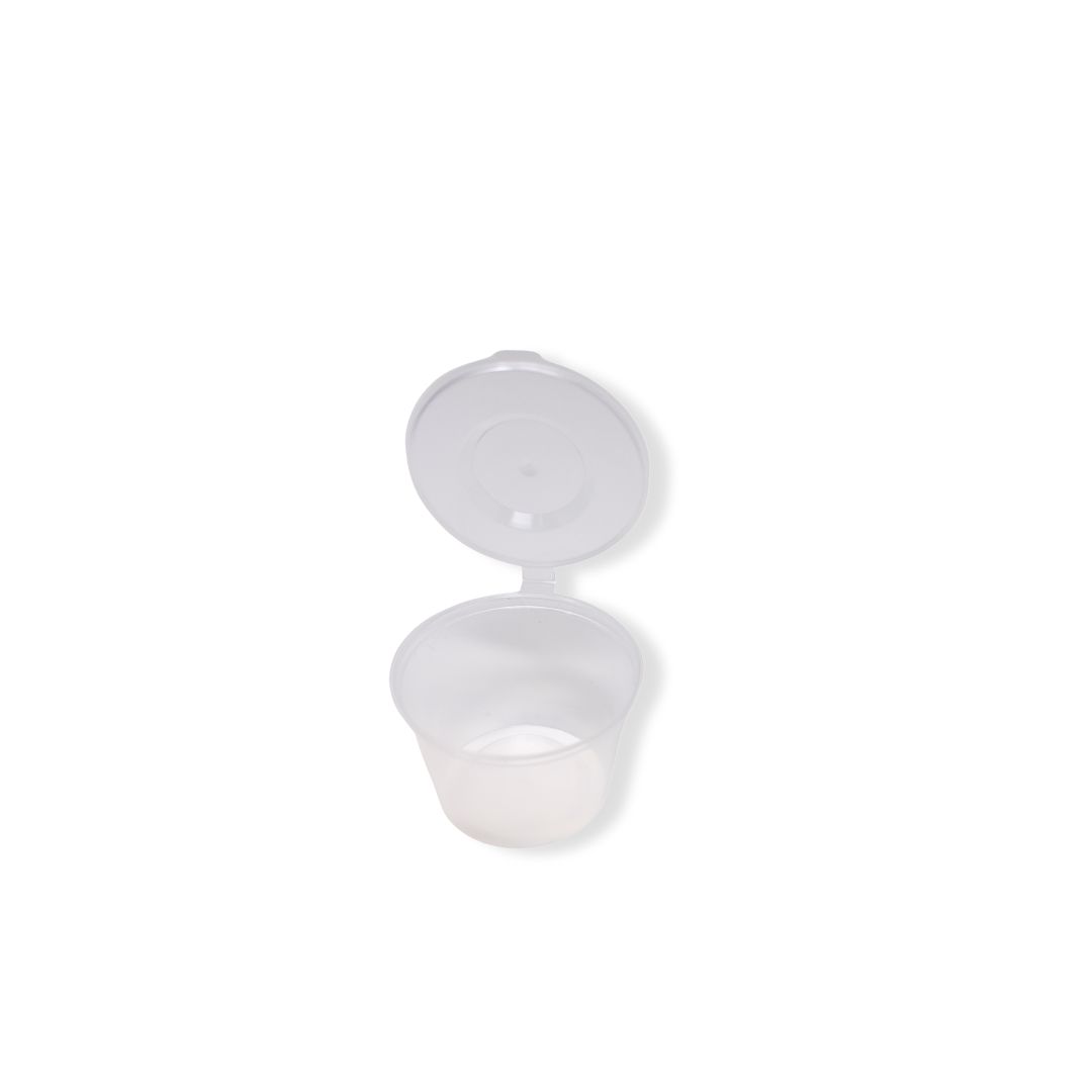 4OZ PP HINGED PORTION CUP X500